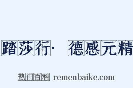踏莎行·德感元精是什么意思的图片